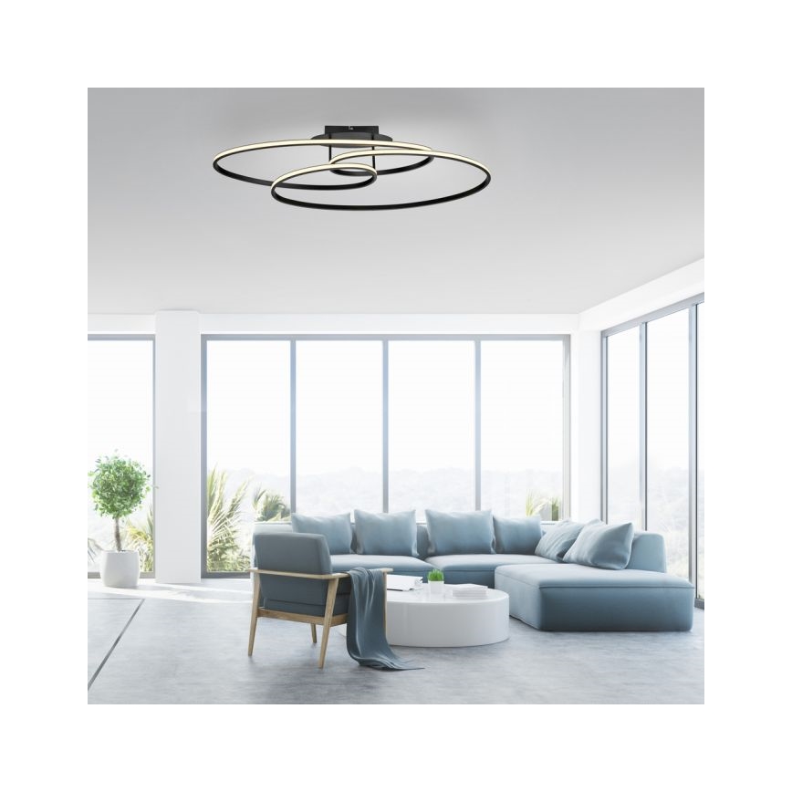 JUST LIGHT. 15321-18 - Φωτιστικό οροφής LED LUMACA LED/33W/230V μαύρο