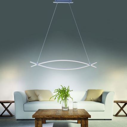 JUST LIGHT. 15382-55 -  Κρεμαστό φωτιστικό οροφής LED MAJA 2xLED/8,4W/230V ματ χρώμιο