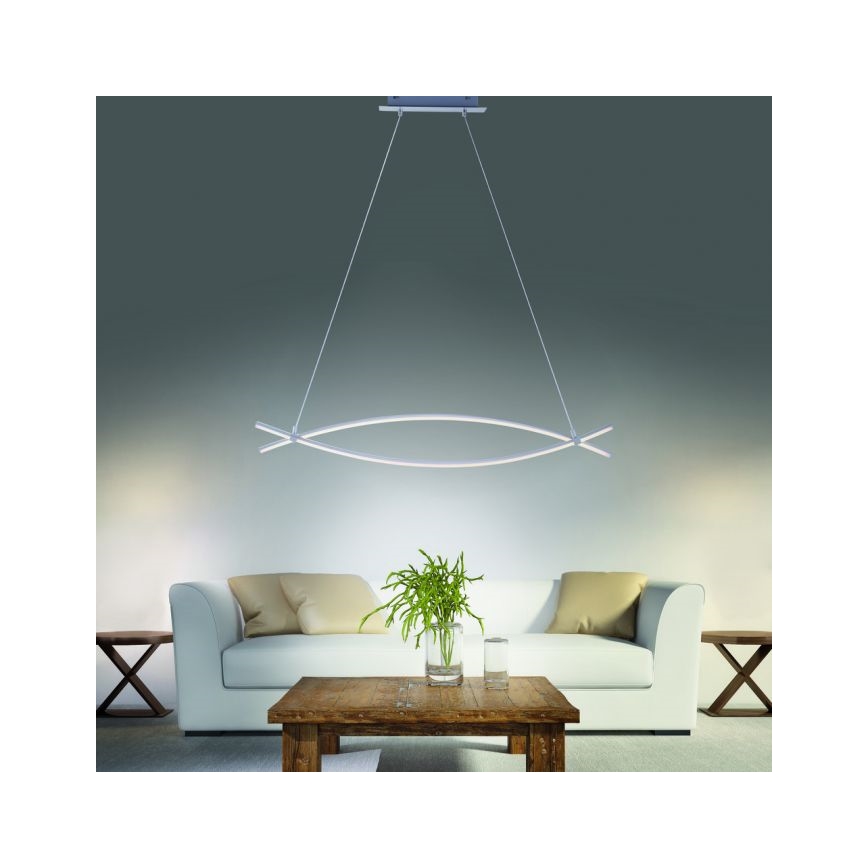 JUST LIGHT. 15382-55 -  Κρεμαστό φωτιστικό οροφής LED MAJA 2xLED/8,4W/230V ματ χρώμιο