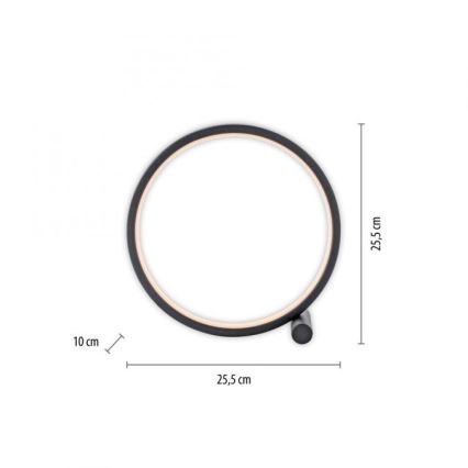 JUST LIGHT. 15395-18 - Επιτραπέζιο φωτιστικό LED MINI RITUS LED/10,5W/230V μαύρο