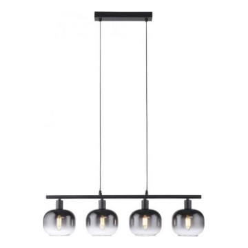 JUST LIGHT. 15421-18 - Κρεμαστό φωτιστικό οροφής ZEA 4xE14/25W/230V μαύρο