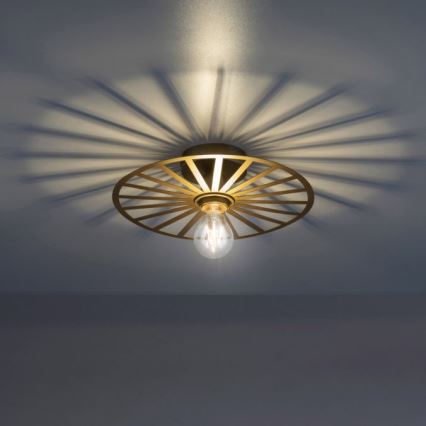 JUST LIGHT. 15635-60 - Φωτιστικό οροφής SPIKE 1xE27/40W/230V διάμετρος 30 cm ορείχαλκος