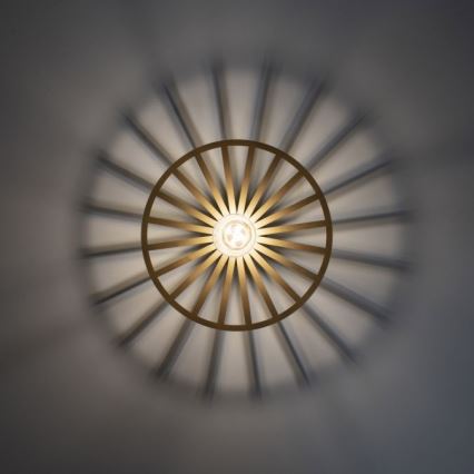 JUST LIGHT. 15635-60 - Φωτιστικό οροφής SPIKE 1xE27/40W/230V διάμετρος 30 cm ορείχαλκος