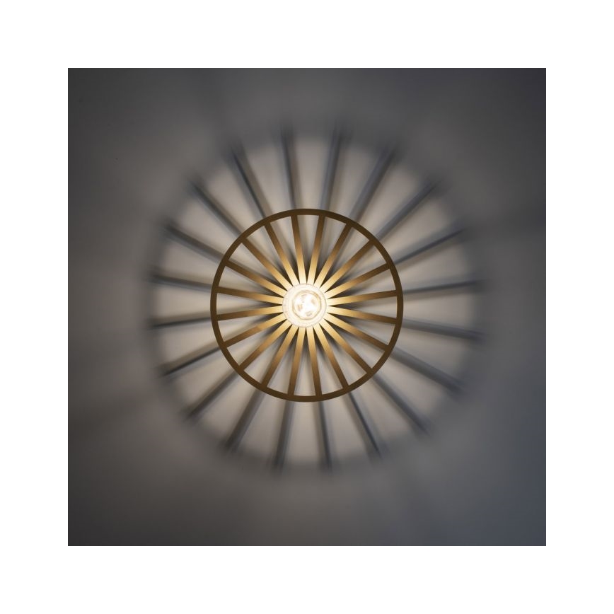 JUST LIGHT. 15635-60 - Φωτιστικό οροφής SPIKE 1xE27/40W/230V διάμετρος 30 cm ορείχαλκος