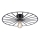JUST LIGHT. 15636-18 - Φωτιστικό οροφής SPIKE 1xE27/40W/230V διάμετρος 50 cm μαύρο