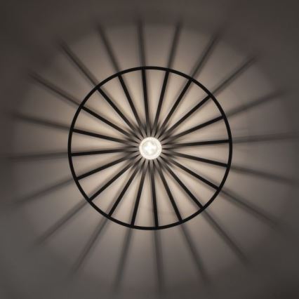 JUST LIGHT. 15636-18 - Φωτιστικό οροφής SPIKE 1xE27/40W/230V διάμετρος 50 cm μαύρο