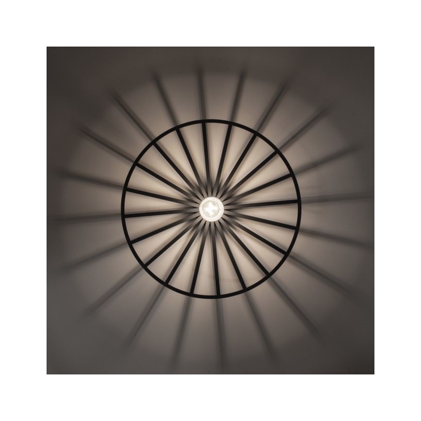 JUST LIGHT. 15636-18 - Φωτιστικό οροφής SPIKE 1xE27/40W/230V διάμετρος 50 cm μαύρο