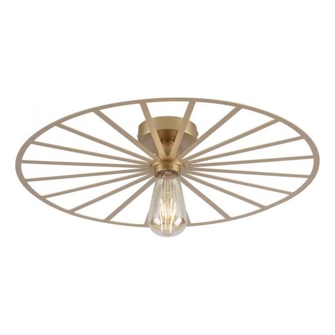 JUST LIGHT. 15636-60 - Φωτιστικό οροφής SPIKE 1xE27/40W/230V διάμετρος 50 cm ορείχαλκος