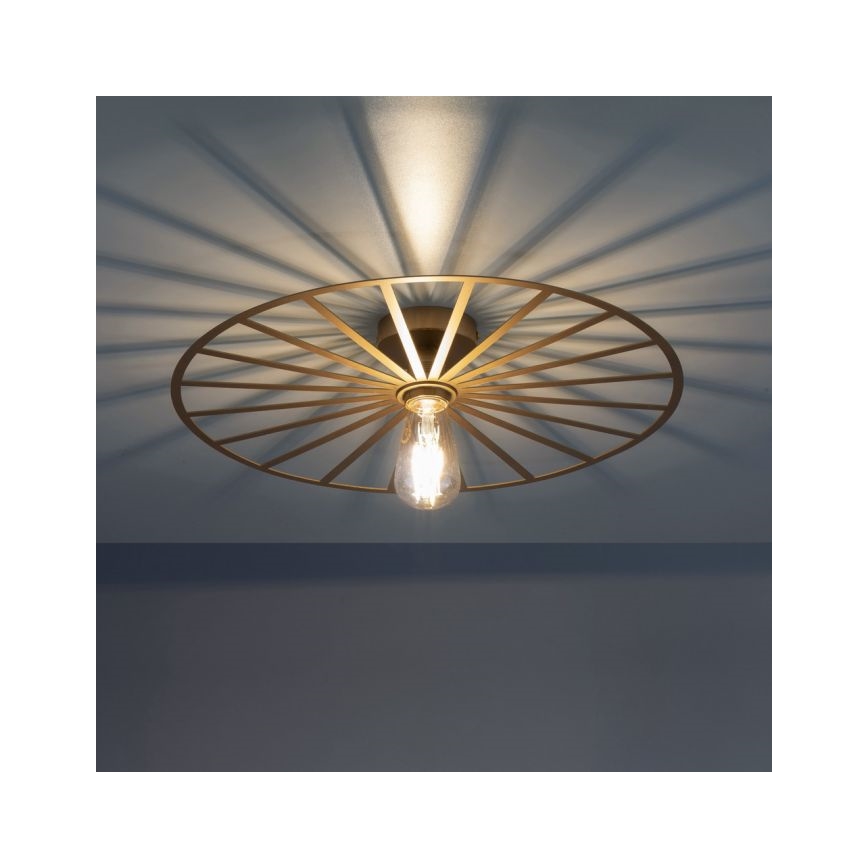 JUST LIGHT. 15636-60 - Φωτιστικό οροφής SPIKE 1xE27/40W/230V διάμετρος 50 cm ορείχαλκος