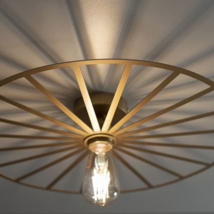 JUST LIGHT. 15636-60 - Φωτιστικό οροφής SPIKE 1xE27/40W/230V διάμετρος 50 cm ορείχαλκος
