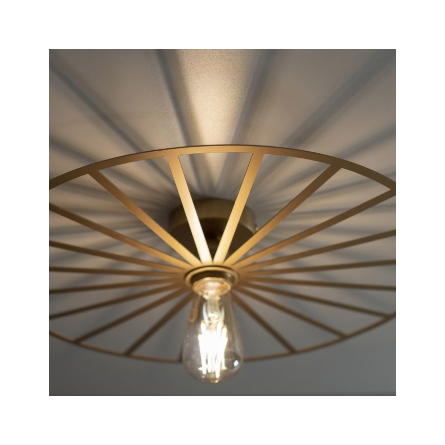 JUST LIGHT. 15636-60 - Φωτιστικό οροφής SPIKE 1xE27/40W/230V διάμετρος 50 cm ορείχαλκος