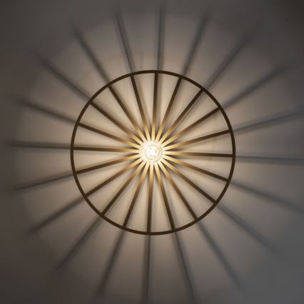 JUST LIGHT. 15636-60 - Φωτιστικό οροφής SPIKE 1xE27/40W/230V διάμετρος 50 cm ορείχαλκος
