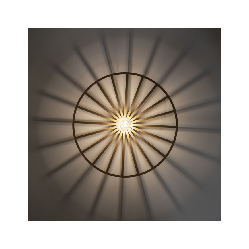 JUST LIGHT. 15636-60 - Φωτιστικό οροφής SPIKE 1xE27/40W/230V διάμετρος 50 cm ορείχαλκος