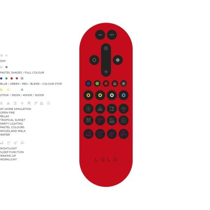 JUST LIGHT. 16266-55 - LED RGB dimmable φωτιστικό οροφής LOLA WAVE LED/30W/230V 2700-5000K + τηλεχειριστήριο