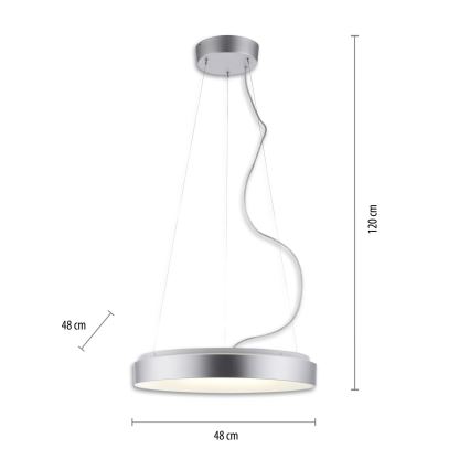JUST LIGHT. 17075-21 - Led Dimmable κρεμαστό φωτιστικό οροφής KETO ANIKA LED/26,5W/230V 2700-5000K + τηλεχειριστήριο