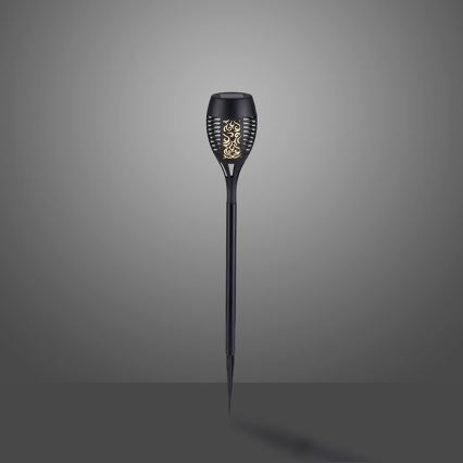 JUST LIGHT. 19106-18-3 - ΣΕΤ 3x Ηλιακό φωτιστικό LED FACKEL LED/0,24W/1,2V 200 mAh IP44 μαύρο