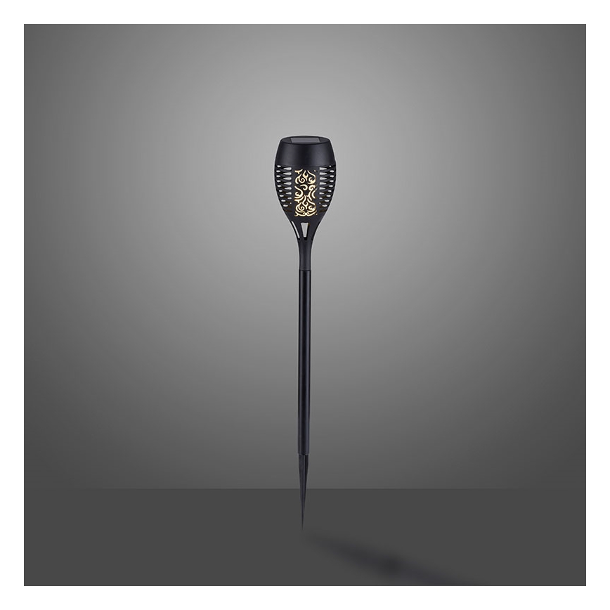 JUST LIGHT. 19106-18-3 - ΣΕΤ 3x Ηλιακό φωτιστικό LED FACKEL LED/0,24W/1,2V 200 mAh IP44 μαύρο