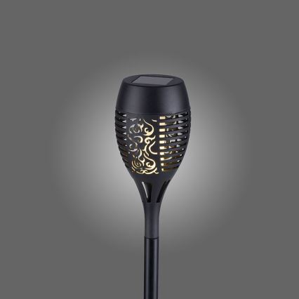 JUST LIGHT. 19106-18-3 - ΣΕΤ 3x Ηλιακό φωτιστικό LED FACKEL LED/0,24W/1,2V 200 mAh IP44 μαύρο