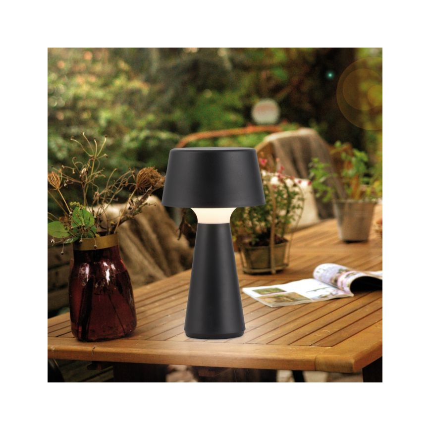 JUST LIGHT. 19260-18 - LED Ρυθμιζόμενος με αφής εξωτερικός φωτισμός ABERA LED/3W/3,7V 2000 mAh USB IP54 μαύρο