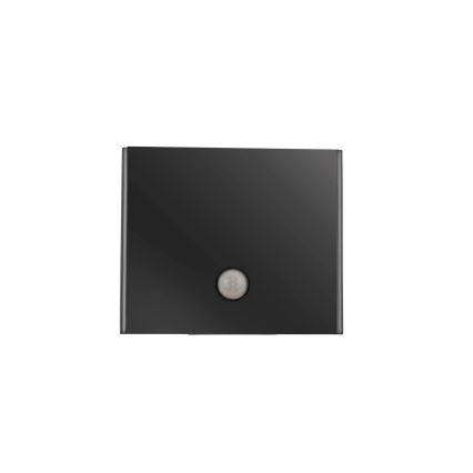 JUST LIGHT. 19471-18 - Εξωτερικό επιτοίχιο φωτιστικό LED με αισθητήρα AMIN 2xLED/1,25W/3,7V 4400mAh IP44 μαύρο