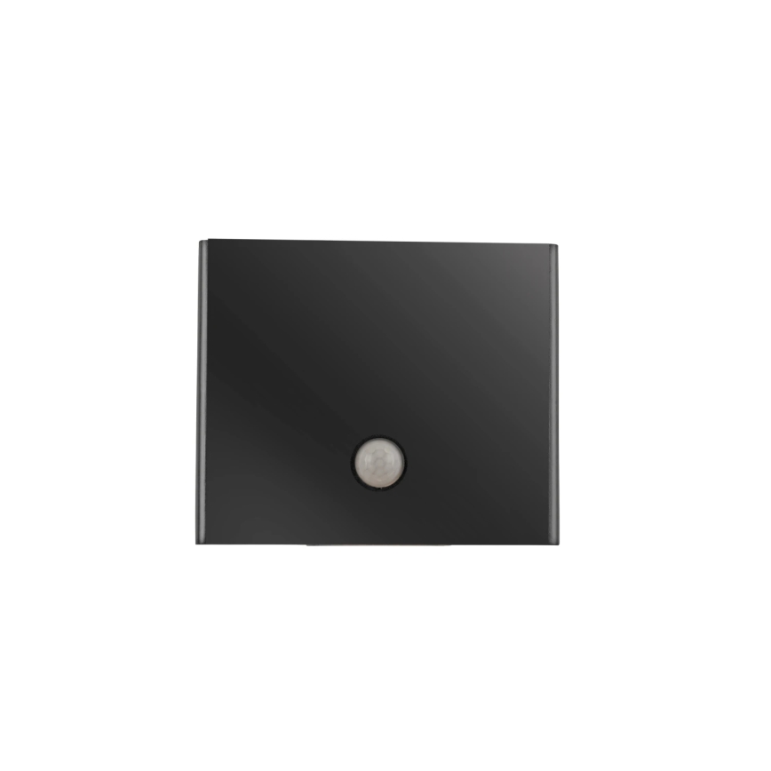 JUST LIGHT. 19471-18 - Εξωτερικό επιτοίχιο φωτιστικό LED με αισθητήρα AMIN 2xLED/1,25W/3,7V 4400mAh IP44 μαύρο