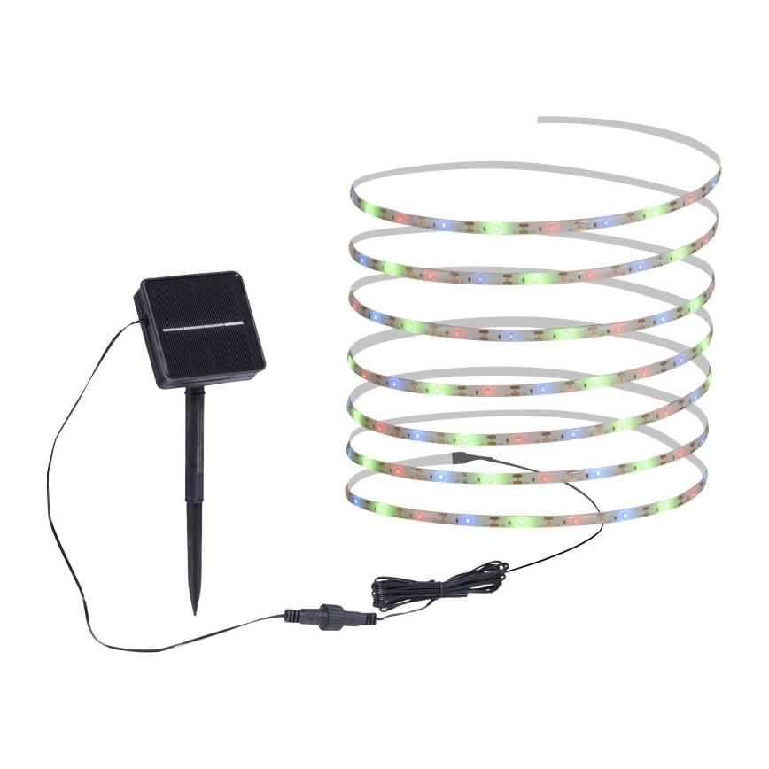 JUST LIGHT. 19971-18 - RGB LED ηλιακή ταινία TEANIA LED/3,7V 5 m 1200 mAh IP44 μαύρη