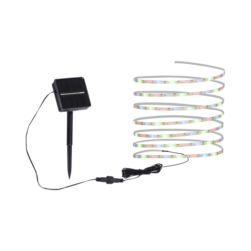 JUST LIGHT. 19971-18 - RGB LED ηλιακή ταινία TEANIA LED/3,7V 5 m 1200 mAh IP44 μαύρη