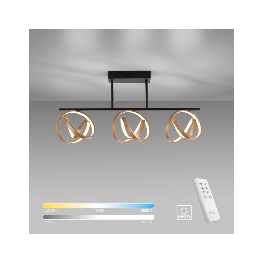 JUST LIGHT. 6245-18 - Πλαφονιέρα οροφής ντιμαριζόμενη LED LOOP 3xLED/11W/230V 2700-5000K + τηλεχειριστήριο