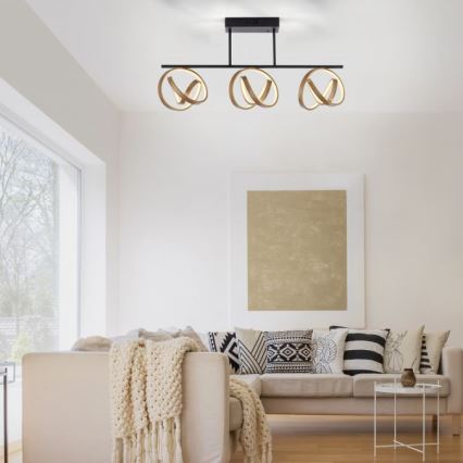 JUST LIGHT. 6245-18 - Πλαφονιέρα οροφής ντιμαριζόμενη LED LOOP 3xLED/11W/230V 2700-5000K + τηλεχειριστήριο