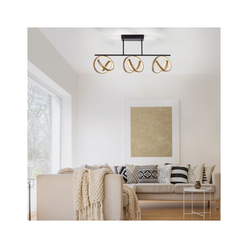 JUST LIGHT. 6245-18 - Πλαφονιέρα οροφής ντιμαριζόμενη LED LOOP 3xLED/11W/230V 2700-5000K + τηλεχειριστήριο