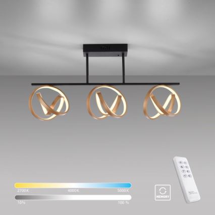 JUST LIGHT. 6245-18 - Πλαφονιέρα οροφής ντιμαριζόμενη LED LOOP 3xLED/11W/230V 2700-5000K + τηλεχειριστήριο