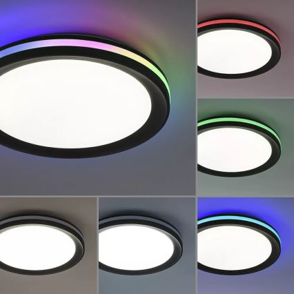 JUST LIGHT. 7509018 - LED RGBW Dimmable φωτιστικό οροφής GANGES LED/24W/230V 2700-5000K + τηλεχειριστήριο