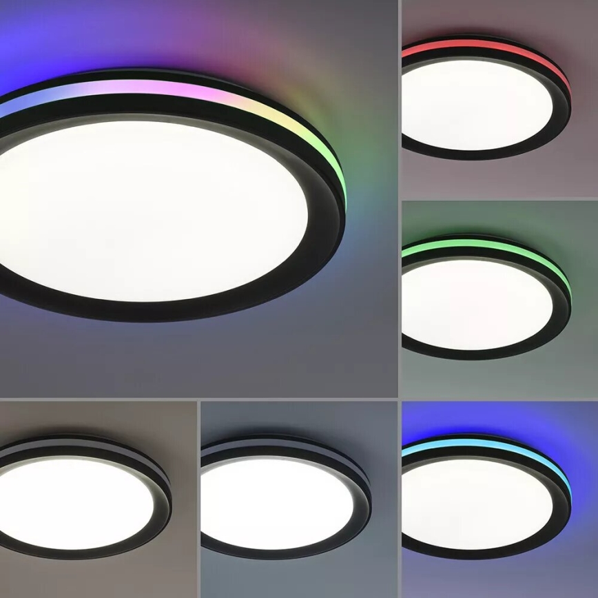 JUST LIGHT. 7509018 - LED RGBW Dimmable φωτιστικό οροφής GANGES LED/24W/230V 2700-5000K + τηλεχειριστήριο