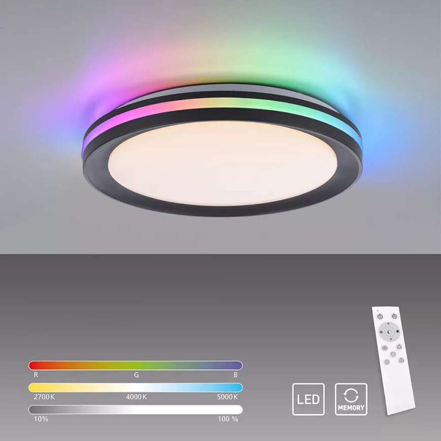 JUST LIGHT. 7509018 - LED RGBW Dimmable φωτιστικό οροφής GANGES LED/24W/230V 2700-5000K + τηλεχειριστήριο