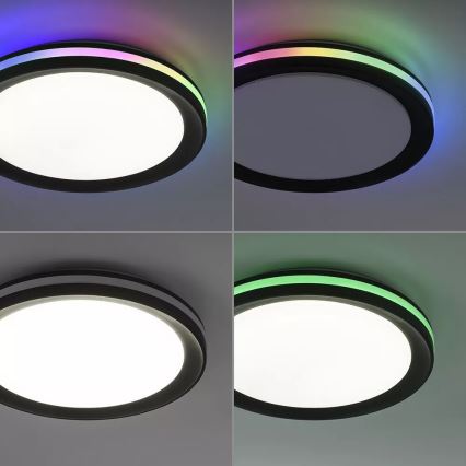 JUST LIGHT. 7509018 - Ρυθμιζόμενο φωτιστικό οροφής LED RGBW GANGES LED/24W/230V 2700-5000K με τηλεχειριστήριο