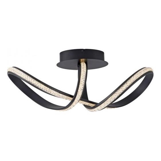 JUST LIGHT. 8475-18 - Πλαφονιέρα οροφής ντιμαριζόμενη LED BRILLA LED/29W/230V μαύρο