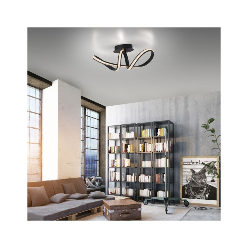 JUST LIGHT. 8475-18 - Πλαφονιέρα οροφής ντιμαριζόμενη LED BRILLA LED/29W/230V μαύρο