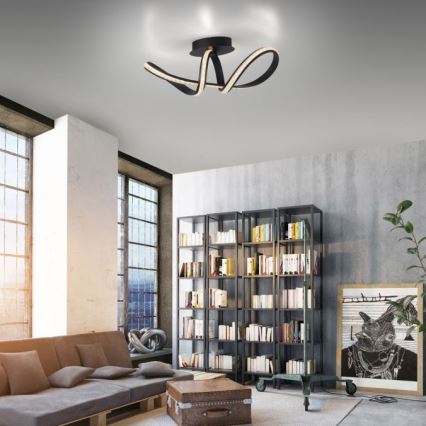 JUST LIGHT. 8475-18 - Πλαφονιέρα οροφής ντιμαριζόμενη LED BRILLA LED/29W/230V μαύρο