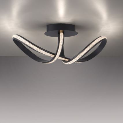 JUST LIGHT. 8475-18 - Πλαφονιέρα οροφής ντιμαριζόμενη LED BRILLA LED/29W/230V μαύρο