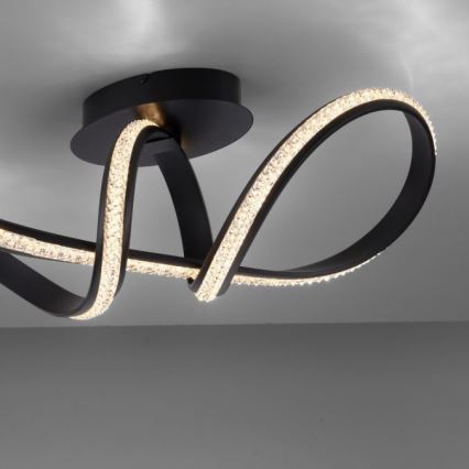 JUST LIGHT. 8475-18 - Πλαφονιέρα οροφής ντιμαριζόμενη LED BRILLA LED/29W/230V μαύρο