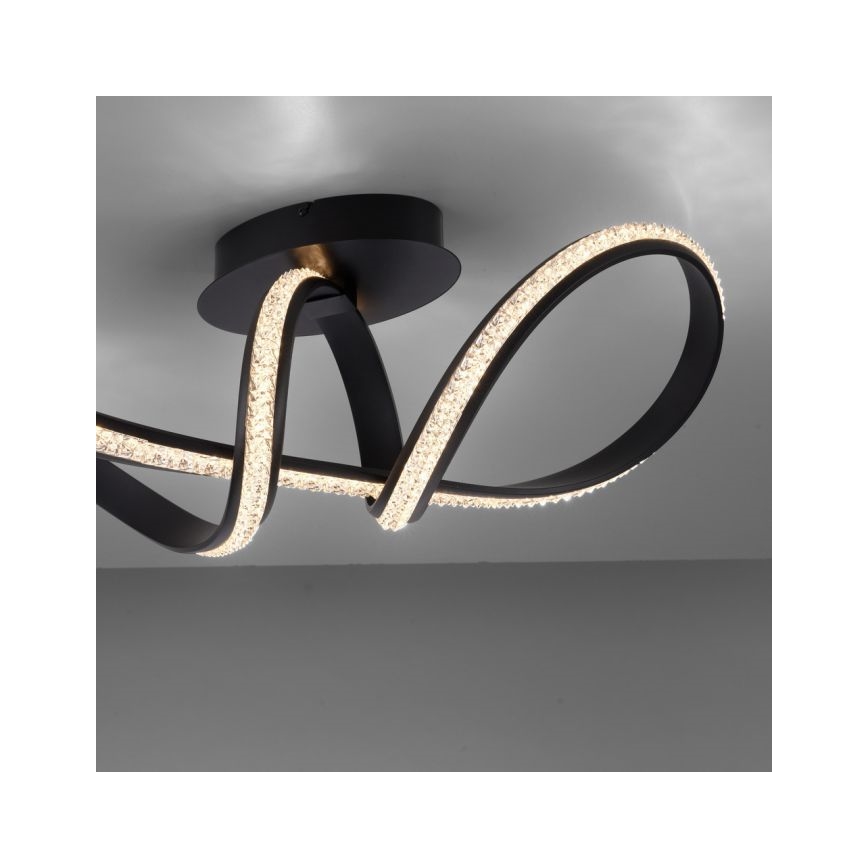 JUST LIGHT. 8475-18 - Πλαφονιέρα οροφής ντιμαριζόμενη LED BRILLA LED/29W/230V μαύρο