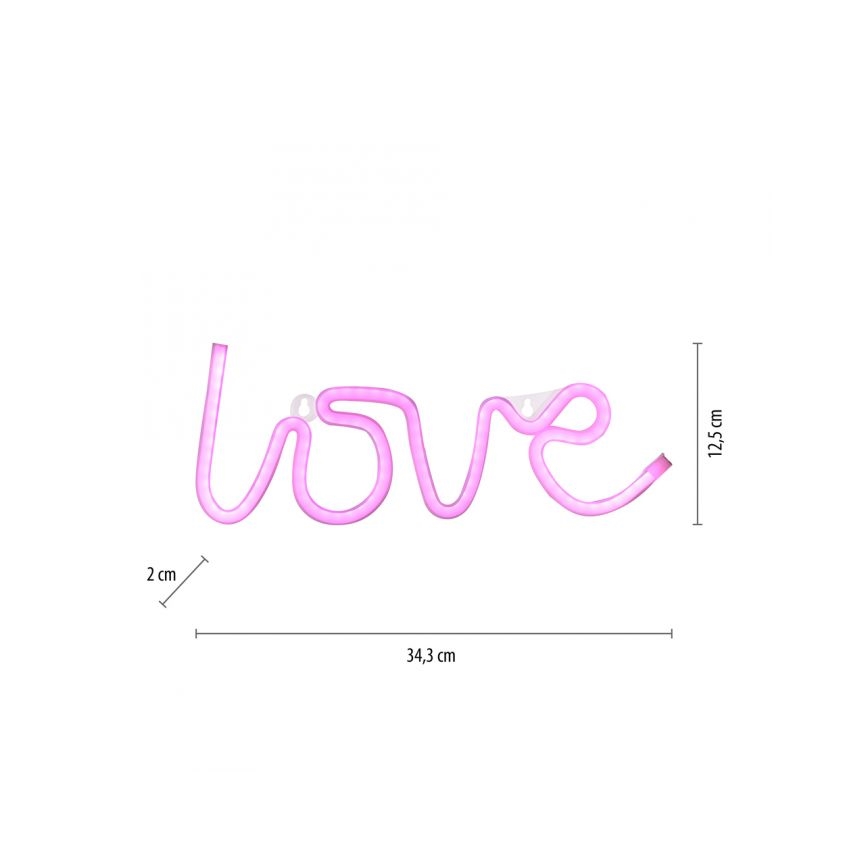 JUST LIGHT. 85021-87 - LED Διακοσμητικό φωτιστικό τοίχου Neon NEON LED/6,5W/5V Love