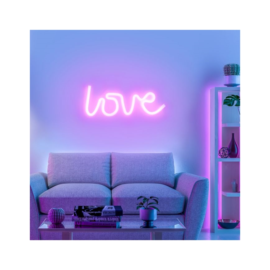 JUST LIGHT. 85021-87 - LED Διακοσμητικό φωτιστικό τοίχου Neon NEON LED/6,5W/5V Love