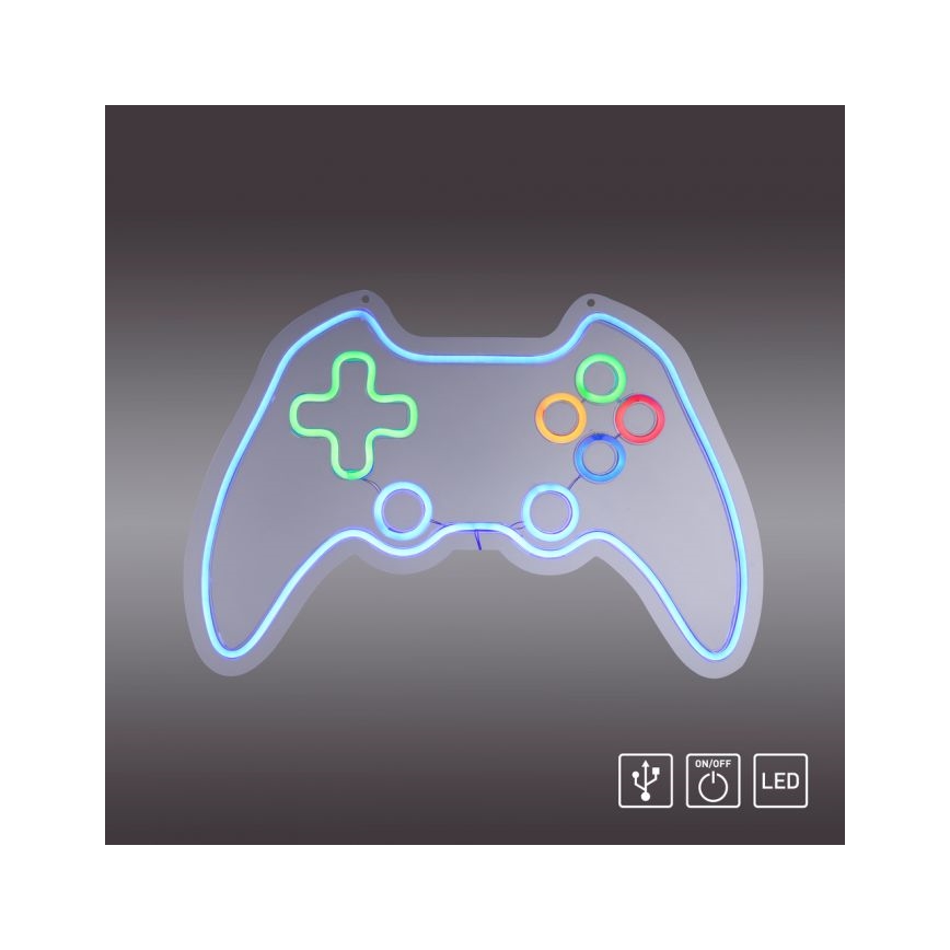 JUST LIGHT. 85022-70 - LED νεονική επιτοίχια διακόσμηση NEON LED/6,5W/5V για gamers