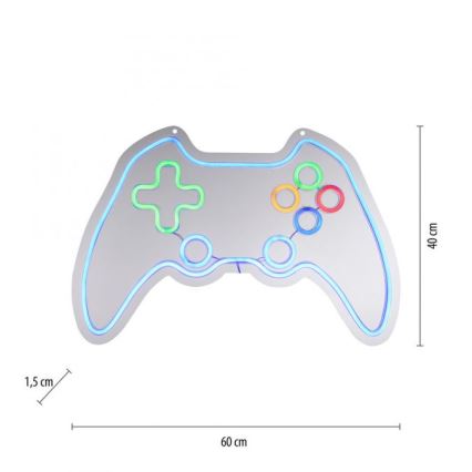 JUST LIGHT. 85022-70 - LED νεονική επιτοίχια διακόσμηση NEON LED/6,5W/5V για gamers