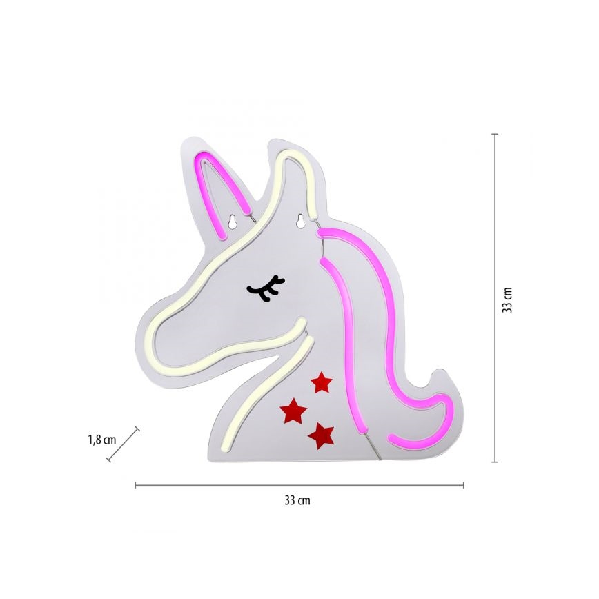 JUST LIGHT. 85025-70 - LED Διακοσμητικό φωτιστικό τοίχου Neon NEON LED/6,5W/5V μονόκερος