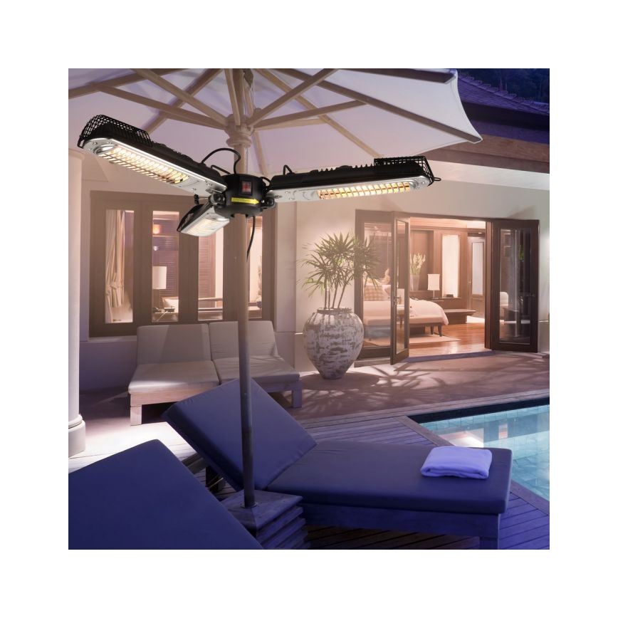 JUST LIGHT. 99513-18 - Θερμάστρα εξωτερικού χώρου GLOW 3x650W/1300W/2000W/230V IP34
