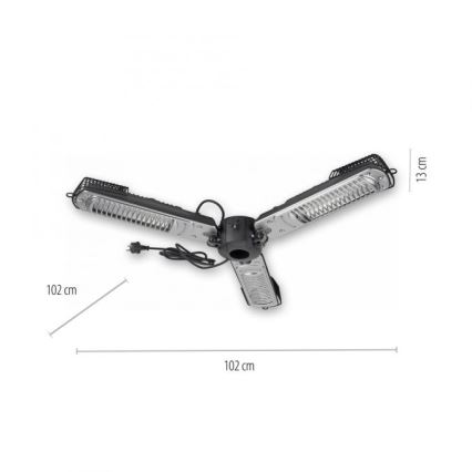 JUST LIGHT. 99513-18 - Θερμάστρα εξωτερικού χώρου GLOW 3x650W/1300W/2000W/230V IP34