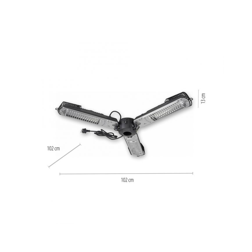 JUST LIGHT. 99513-18 - Θερμάστρα εξωτερικού χώρου GLOW 3x650W/1300W/2000W/230V IP34