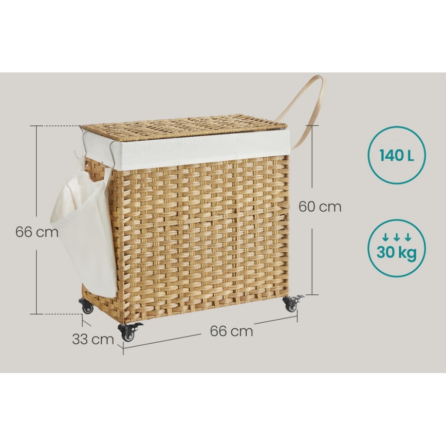 Καλάθι ρούχων FLYN από ρατάν